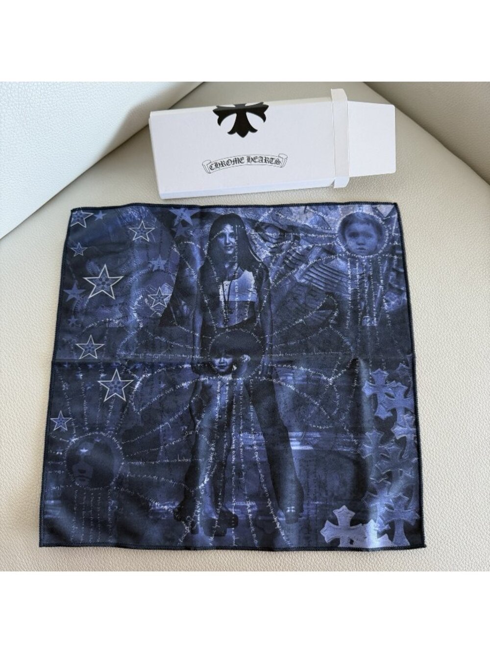 NEW Chrome Hearts Bella Hadid Handkerchief Pocket Square Rare